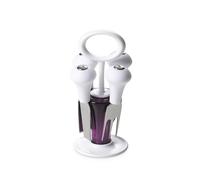 Ceppo portacoltelli con 4 Coltelli da Formaggio in Acciaio Inox, Omada Design