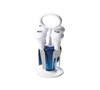 Ceppo portacoltelli con 4 Coltelli da Formaggio in Acciaio Inox, Omada Design