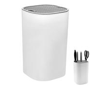 Ceppo Portacoltelli Senza Coltello, Ceppo Portacoltelli Quadrato, Organizer Multifunzionali, Porta Coltelli Cucina Organizer, con Fessure e Design di Scarico, per Riporre Coltelli, Bianco