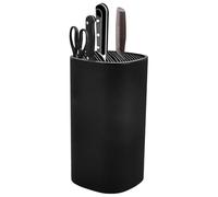 Ceppo portacoltelli senza coltello, non equipaggiato con setole, blocco portacoltelli nero, universale, rotondo, per 4-12 coltelli di tutti i tipi, 24 x 13 x 13 cm