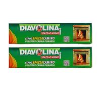 Ceppo SPAZZACAMINO, PULITORE Canna FUMARIA, DISTRUGGE LA FULIGGINE, PREVIENE Gli INCENDI, Sicuro per Tutti I Tipi di CAMINI E STUFE. (2 unità)