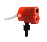 Ceprznvey Air Pump Nozzle, Large Outlet Two Way-Use Inflator, General ABS Material for Cars, Motorcycles, Volleyballs, Soccer Balls, Basketballs, Red, Black, 1 Piece