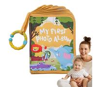 Ceprznvey Album Fotografico per Bambini, Morbido Libro Fotografico per Bambini | Diario con Specchio Sicuro, Motivo Leone, Decorazione per la Mamma, Regalo di Viaggio