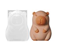 Ceprznvey Animal Molds, 3D Capybara Resin Mold, Non -Stick Flessibile Reusable Lovely Statua Mould for Iced Cream Cake Ice Block Jewelry Making Figurine Casting Home Decor Crafting
