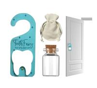 Ceprznvey Appendiabiti per porta fatina dei denti, in legno, per bambini, decorazione per pomello, collezione di denti da latte, per pickup, asilo e uso domestico, 25 x 9,94 cm, legno