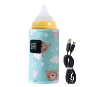 Ceprznvey Bottle Warmer Sleeve, Usb Milk Heater, Adjustable 3-Temp Insulation, Lightweight & Portable Design, Plush & Thermal Foil Build, Outdoor & Travel Use, 11.02x5.12x5.12 Inches