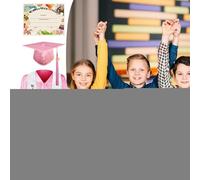 Ceprznvey Cappello e Toga per la Cerimonia di Fine Asilo | Completo Per Foto Diploma Bambini - Completo Fotografico per Laurea Asilo 2025 Bambini 5 ai 13 Anni