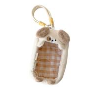 Ceprznvey Collectible Pouch, Figure Display Bag, Multi-Purpose Dustproof PVC Plush Storage Cylindrical Display Case for Coin Phone Baby Toys, Travel Backpack Birthday Use, 1 pezzo, Crema colorata, Se