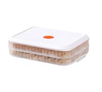 Ceprznvey Contenitore per congelatore, contenitore per ravioli, organizer per alimenti impilabile a 2 strati, coperchio trasparente anti-odore, per cucina, casa, studio, frigorifero, 30 x