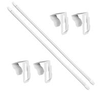 Ceprznvey Curtains Rod, morsetto Rods, Sturdy Metal Adjustable Length Versatile Design with 4 Hooks, Home Supplies for Kitchen, Bedroom, Living Room, Hotel, Apartment, 15,75 x 0,51 x 0,39 pollici