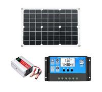 Ceprznvey di energia solare,Regolatore di carica solare con pannello 18W 12V - Per camper fuori rete con batteria e inverter, regolatore di carica 30A, inverter
