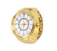 Ceprznvey Finger Ring Watch, Analog Clock Ring Timepiece, Creative Mini Watch for Women Men, Round Face Accessory, Adjustable Fit Jewelry, Gold Silver Alloy Case, Stylish Wearable Design, Numero d'oro