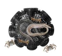 Ceprznvey Granchio Trap, Pesce Catch Gage, Bait Fishing Net, Portatile Pieghevole Design, Multi-Hole Entry, Outdoor River Lake Use, Automatic Fishing Net, PP Material, 11 to 14.76 pollici