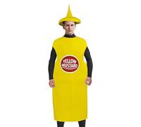 Ceprznvey Ketchup Costume, Unisex Food Costume, Novelty Clothing Prop, Funny Dress Up Clothes, Holiday Part, for Women Men, Dress Up for Adults, Size 40.16x27.56