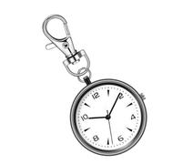 Ceprznvey Key Chain Watch, Decorative Pocket Clock, Unisex Portatile Silent Timepiece, Stainless Steel Build & Compact Design, Ideal for Travel, Workplace, 3,23 x 1,57 x 0,28 pollici, nero, Se référer