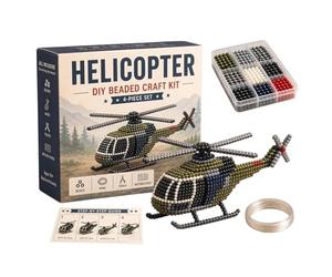 Ceprznvey Kit da ricamo con perline, mini kit 3D fatto a mano con elicotteri a forma di barca, kit da ricamo con perline, per attività domestiche, creazione di gioielli, feste al chiuso e vacanze