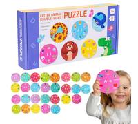 Ceprznvey Puzzle Alphabet,Giochi educativi Lettere Numeri - Double Face Accoppiamento Conteggio, Attività di risveglio in legno materno