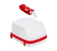 Ceprznvey Small Camera Bag, Eva Hard Shell Case, Protective Storage, Anti-Scratch Carrying Case, Portable Instant Print Bag with Shoulder Straps, 5.51x7.01x3.94 Inches, White/purple