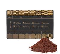 Ceprznvey Strumento di misurazione per macinare il caffè, scheda di confronto delle dimensioni della macinatura del caffè, righello professionale, per la misurazione della preparazione della