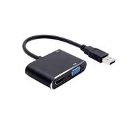 Ceprznvey USB To HD Adapter, Laptop Converter, Portable Cable, 1920X1080 High Resolution and Compact Signal Transmission Plug-And-Play for Home Desktop Computer, 60g