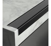 CEQFSWHQ Protezione Antiscivolo for Bordi Scale in Lega di Alluminio - Modanatura for Scale Interne ed Esterne a Forma di L for Maggiore Sicurezza e Durata(Black,L 100cm (39 2/5"))