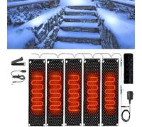 CEQFSWHQ Tappetini Anti-Scivolo for Lo scioglimento della Neve for Uso Esterno - Tappetini riscaldanti in Gomma da 360 W con Spina for percorsi Invernali sicuri(40x160cmx5Pcs)