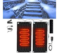CEQFSWHQ Tappetini Anti-Scivolo for Lo scioglimento della Neve for Uso Esterno - Tappetini riscaldanti in Gomma da 360 W con Spina for percorsi Invernali sicuri(40x120cmx2Pcs)