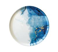 CER-POR Piatti Pizza | Piatti Per Pizza Grandi in Porcellana Turca Decorati. 2 Pezzi da 32 cm (Set 2pz MARBLUE)