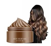 Cera Colorante per Capelli Grigio Argento, Colorazione Temporanea Per Capelli Scuri, Crema Fango Per Acconciature Istantanee Per Feste, Cosplay, Night Club, Mascherate, Halloween(Marrone)