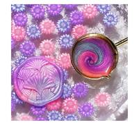 Cera da sigillo in colori misti, Perline di ceralacca multicolori, confezione da 100, con cucchiaio ottagonale for buste, inviti