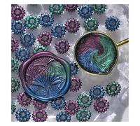 Cera da sigillo in colori misti, Perline di ceralacca multicolori, confezione da 100, con cucchiaio ottagonale for buste, inviti