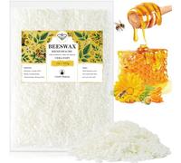 Cera D'api Bianca Biologica 453G, Cera D'api Gialla Pura e Naturale al 100% per La Cura Della Pelle Fai Da Te, Balsamo per Labbra, Smalto, Lozione, Sapone e Accessori per La Fabbricazione di Candele