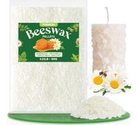 Cera d'api biologica NORVENCE per cosmetici, pastiglie di cera d'api gialla 100 g, cera per candele, cera d'api pura e naturale per la cura della pelle, balsamo per le labbra, lucidatura e lozioni