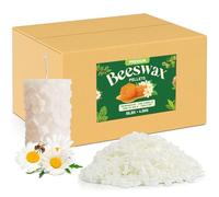Cera d'api biologica NORVENCE per cosmetici, pastiglie di cera d'api gialla 4,5 kg, cera per la produzione di candele, cera d'api pura e naturale per la cura della pelle