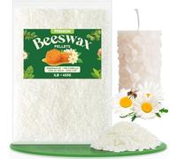 Cera d'api biologica NORVENCE per cosmetici, pastiglie di cera d'api gialla 453 g, cera per candele, cera d'api pura e naturale per la cura della pelle, balsamo per le labbra, lucidatura e lozioni