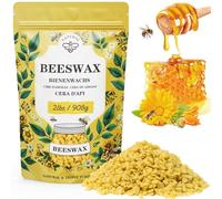 Cera D'api Gialla Biologica 908G, Cera D'api Gialla Pura e Naturale al 100% per La Cura Della Pelle Fai Da Te, Balsamo per Labbra, Smalto, Lozione