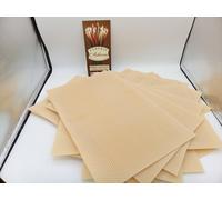 Cera d'api in foglio cereo nido alveare laminato circa 110 grammi misure 40x26