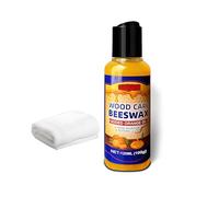 Cera d'api per Mobili e Legno 120ml, prodotto naturale per Lucidare e Proteggere Superfici in Legno Interni ed Esterni, Cera per Legno Incolore con Panno Incluso per Parquet e Mobili Antichi