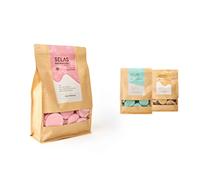 Cera depilatoria 1Kg SELAS. Per scegliere Naturale, Rosa Canina o Aloe Vera. Realizzato con prodotti naturali e sostenibili. (Rosa canina). Cera a caldo, professionale, brasiliana, cereta, in dischi.