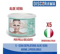 CERA DEPILATORIA ALOE VERA 400ML X5 LIPOSOLUBILE ROIAL CERETTA DEPILAZIONE