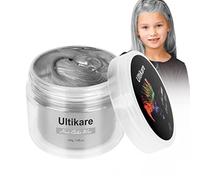 Cera di colore dei capelli, colore istantaneo dei capelli Gel Ultikare lavaggio temporaneo colore naturale dei capelli Crema, utilizzato per bambini, feste, giochi di ruolo, Halloween, Natale (grigio)
