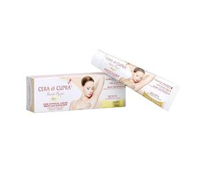 Cera di Cupra, Crema Depilatoria Ascelle e Bikini, Ideale per una Depilazione Efficace e Gradevole in Pochi Minuti, Senza Parabeni, Dermatologicamente Testata, Tubetto da 50 ml