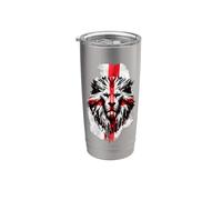 Cera Inghilterra St George's Day Graphic Classic English Bicchiere termico in acciaio inox doppia parete