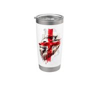 Cera Inghilterra St George's Day Graphic Classic English Bicchiere termico in acciaio inox doppia parete