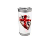 Cera Inghilterra St George's Day Graphic Classic English Bicchiere termico in acciaio inox doppia parete