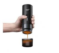 CER Macchina per caffè espresso portatile, versione Pro, autoriscaldante, di livello professionale, compatibile con macinatura ultra fine per viaggi, campeggio, escursionismo