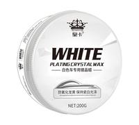 Cera per auto bianca - Cera per auto bianche - Pasta di cera lucida automobilistica - Rimozione antigraffio auto bianco per SUV, auto, , logo metallico, mozzo, vetro, fari - 200 g
