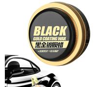 Cera per auto con rivestimento in oro nero - Cera solid da 9 Oz, cera spugna più pulita | Protezione vernice nera per auto, manutenzione dells'acqua, rimozione graffi e cera per vetri, auto nere altam