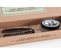 Cera per baffi del capitano Fawcett (profumo di ylang ylang) e pettine per baffi tascabile pieghevole (CF.87T) set regalo - Prodotto in Inghilterra