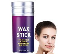 Cera per capelli, bastone per pomada, Fly Away Hair Tamer per Hair Ede Slick, prodotto per acconciatura per il controllo dei bordi, cera persistente tascabile per capelli ricci, lillà e rotti
